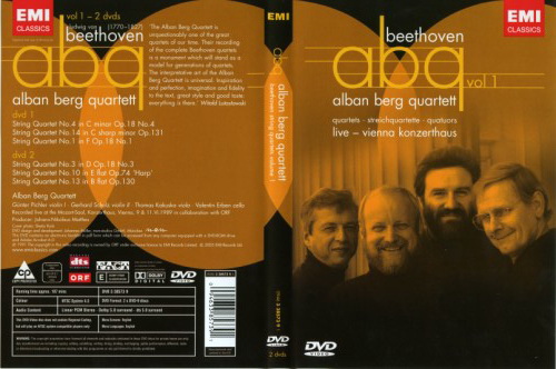 Beethoven - Complete String Quartets Vol.1-3 (Alban Berg Quartett) (Hugo Kach) [2005 ., Classical, chamber, 32DVD9]