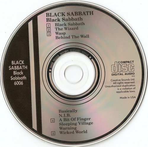 Black Sabbath - Black Sabbath - 1970 (6006 Creative Sounds LTD. USA) 1987, Original 9e3bfa26c5a2de6cde6fde71e1b9f595