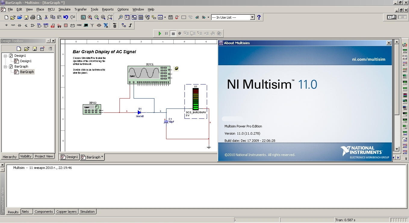 Multisim & Ultiboard (Circuit Design Suite) PowerPro 11.0 (RUS+ENG)